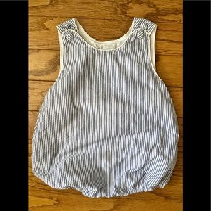 Lil Cactus Boy’s Striped Seersucker Bubble  - 2T